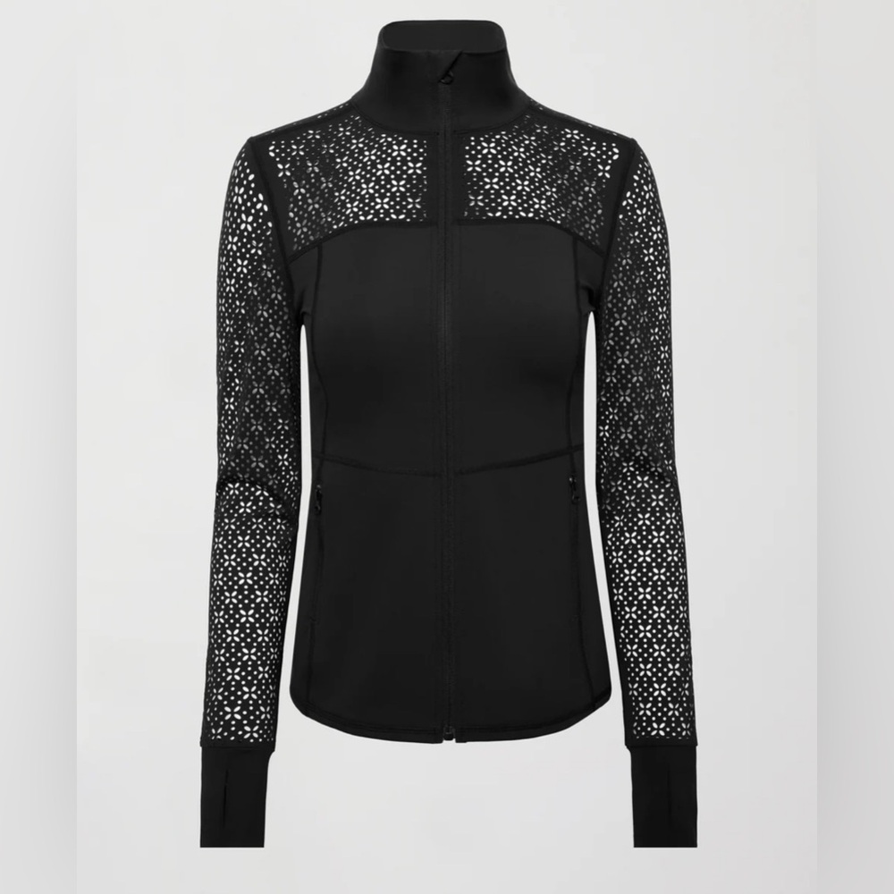 Carbon38 Black Mesh Sleeve Sweater - Picture 8 of 8
